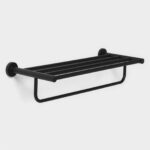 Stolz Loft basic, полка для ванной, с держателем для полотенец, чёрный