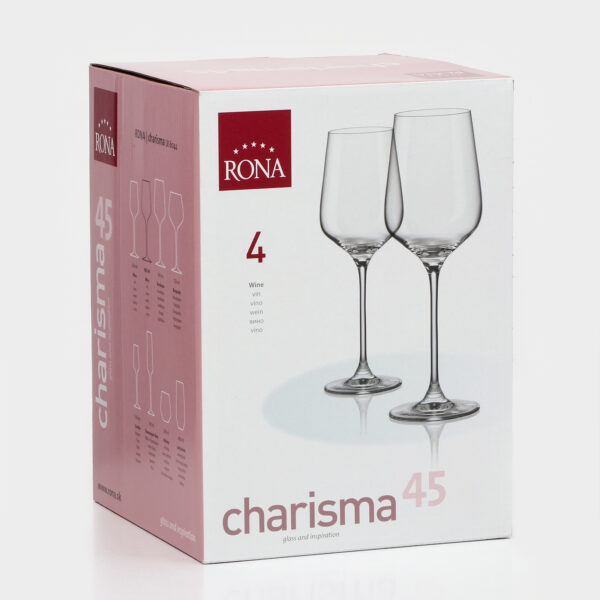 CHARISMA, набор бокалов для вина, 450 мл, 4 шт, хрустальное стекло