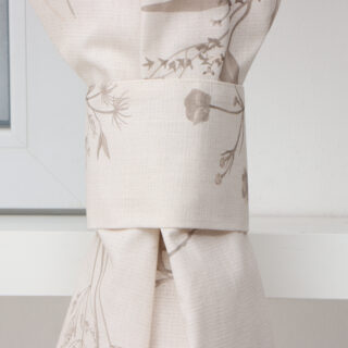 ГЕРБАРИЙ, комплект штор д/кухни с подхватами,149х180 см, бежевый