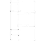 SHT-WR22, вешалка гардеробная, телескопическая, металл/пластик, белый, 200х280х27 см, М