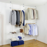 SHT-WR22, вешалка гардеробная, телескопическая, металл/пластик, белый, 200х280х27 см, М