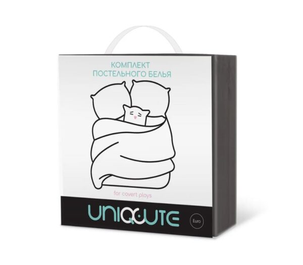 UNIQCUTE, комплект постельного белья ЕВРО, рутил (темно-серый) 50х70см, поплин