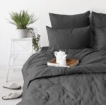UNIQCUTE, комплект постельного белья ЕВРО, рутил (темно-серый) 50х70см, поплин