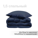 ЙЕРРНА, пододеяльник и наволочка, 150х200/50х70см, синий космос, перкаль