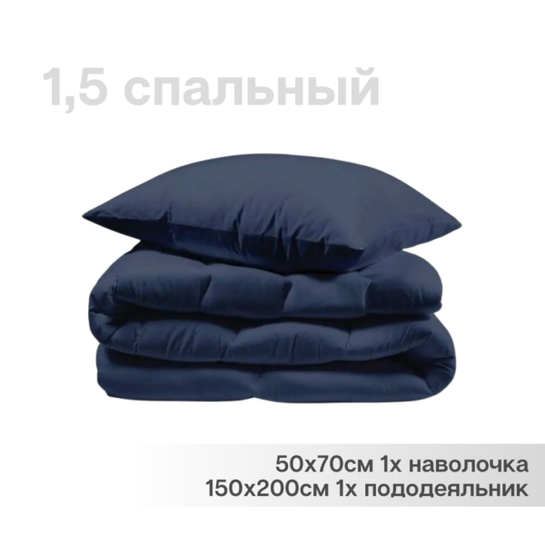 ЙЕРРНА, пододеяльник и наволочка, 150х200/50х70см, синий космос, перкаль