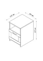 СИРИУС, тумба прикроватная, 39х41 см, венге, М