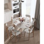 ОРИОН Classic+, стол раздвижной, 100/130х76 см, дуб/белый