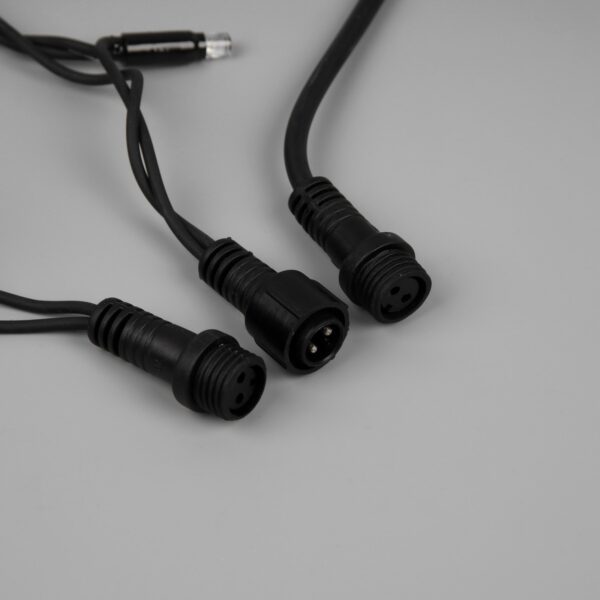 ВИНТЕР Нить, уличная гирлянда, 10 м, IP65, черный, 100 LED, тёплый белый