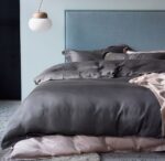 ТЕНСЕЛЬ, комплект постельного белья, 1,5 сп, тенсель, серый