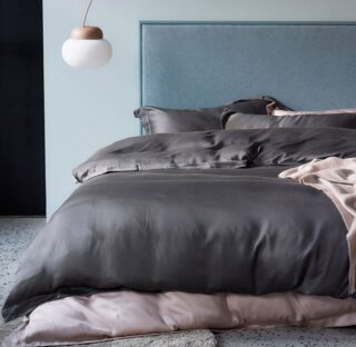 ТЕНСЕЛЬ, комплект постельного белья, 1,5 сп, тенсель, серый