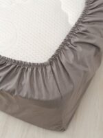 ЙЕРРНА, простыня на резинке, 180х200см, серый, перкаль