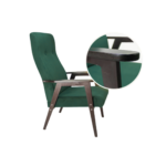 РЕТРО, кресло, венге, велюр, темно-зеленый, Ultra Forest