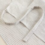 ЛИНЕН, фартук льняной с карманами, 60х70см, в полоску