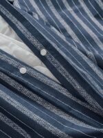 ЙЕРРНА, пододеяльник и наволочка, 150х200/50х70см, синий в полоску, перкаль