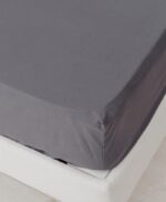 ЙЕРРНА, простыня на резинке, 180х200см, сумерки темный, перкаль