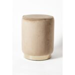 РУМ, пуф, велюр, бежевый/золотой