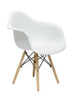 EAMES, кресло с деревянными ножками, белый