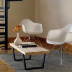 EAMES Steel, кресло с ножками из металла, белый/хром