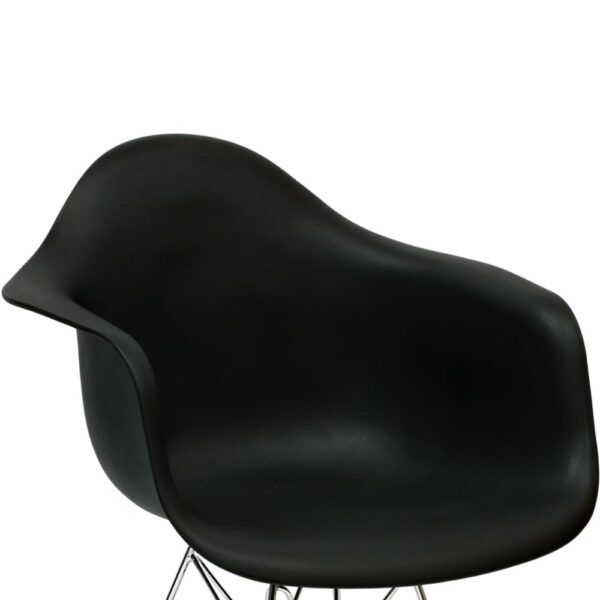EAMES Steel, кресло с ножками из металла, черный/хром