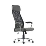 ОФИС К-115, кресло рабочее, серое сиденье, черная сетка