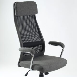 ОФИС К-115, кресло рабочее, серое сиденье, черная сетка