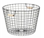 НЭТАДЕ, проволочная корзина с ручками, черный, 58х40см