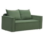 БОХО, диван-кушетка, велюр, оливковый, М