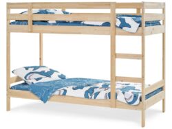 ОШ / МИДАЛ, двухъярусная кровать из массива сосны, 90х200 см, натуральный