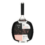 КОБАЛЬТ, сковорода-гриль со складной ручкой, 24х24 см, мраморное а/п покрытие , индукция