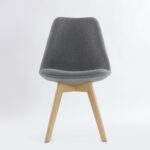 СЭФФИ, стул мягкий, ткань рогожка, светло-серый