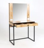 БЕРГЕН, трюмо, 80х45см, Дуб Крафт Золотой/Черный, М3