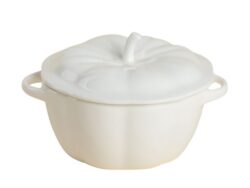 ОСЕННИЙ БРИЗ, горшочек для запекания, 230 мл, керамика, тыква, белый