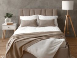 КЕЛЛИ, мягкая кровать с подъемным механизмом, 120х200 см, темно-бежевый