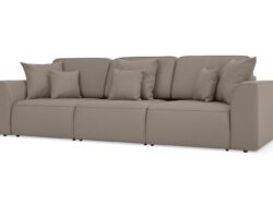 СИЭТЛ 289, прямой диван-кровать, серо-коричневый, М10