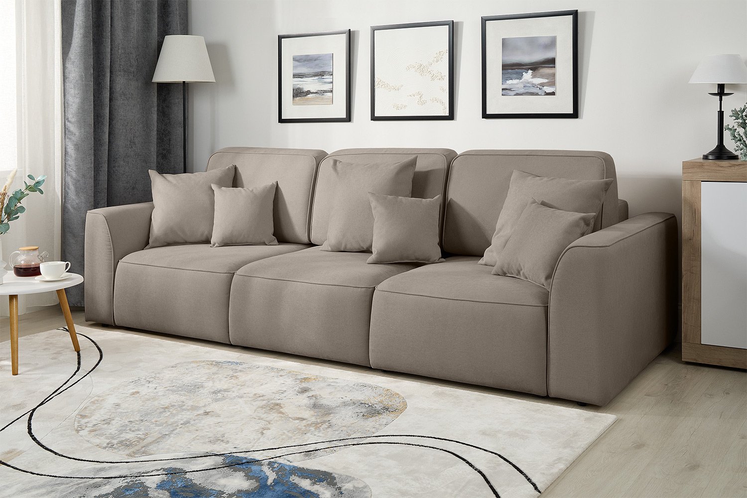 СИЭТЛ 289, прямой диван-кровать, серо-коричневый, М10 СИЭТЛ 289, прямой диван-кровать, серо-коричневый, М10