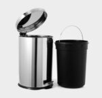 СТАНДАРТ, ведро мусорное с педалью, 20 л, хромированное