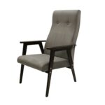 РЕТРО, кресло, венге, велюр, темно-серый, Ultra Grey