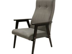 РЕТРО, кресло, венге, велюр, темно-серый, Ultra Grey