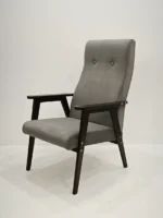 РЕТРО, кресло, венге, велюр, темно-серый, Ultra Grey