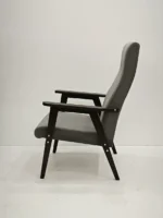 РЕТРО, кресло, венге, велюр, темно-серый, Ultra Grey