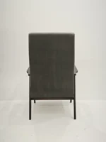 РЕТРО, кресло, венге, велюр, темно-серый, Ultra Grey