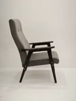 РЕТРО, кресло, венге, велюр, темно-серый, Ultra Grey