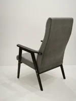 РЕТРО, кресло, венге, велюр, темно-серый, Ultra Grey