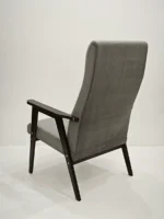 РЕТРО, кресло, венге, велюр, темно-серый, Ultra Grey