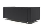 ОФИС, интерьерный диван, экокожа, черный, 143х74х75 см, М