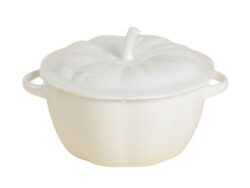 ОСЕННИЙ БРИЗ, горшочек для запекания, 425 мл, керамика, тыква, белый