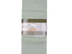 МИКС ХОУМ, набор: коврик для сушки посуды, салфетки из микрофибры 2 шт, зеленый