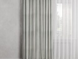ВЕЛЮТО, штора на ленте, 140x270 см, 1 шт, бархат серый