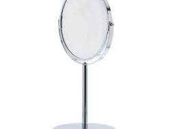 ДОЛЬФИН, настольное зеркало, двустороннее, диаметр 18 см, серебристый