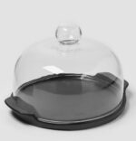 ГАЛАКТИКА, блюдо для подачи с крышкой, фарфор, d=22 см, чёрный